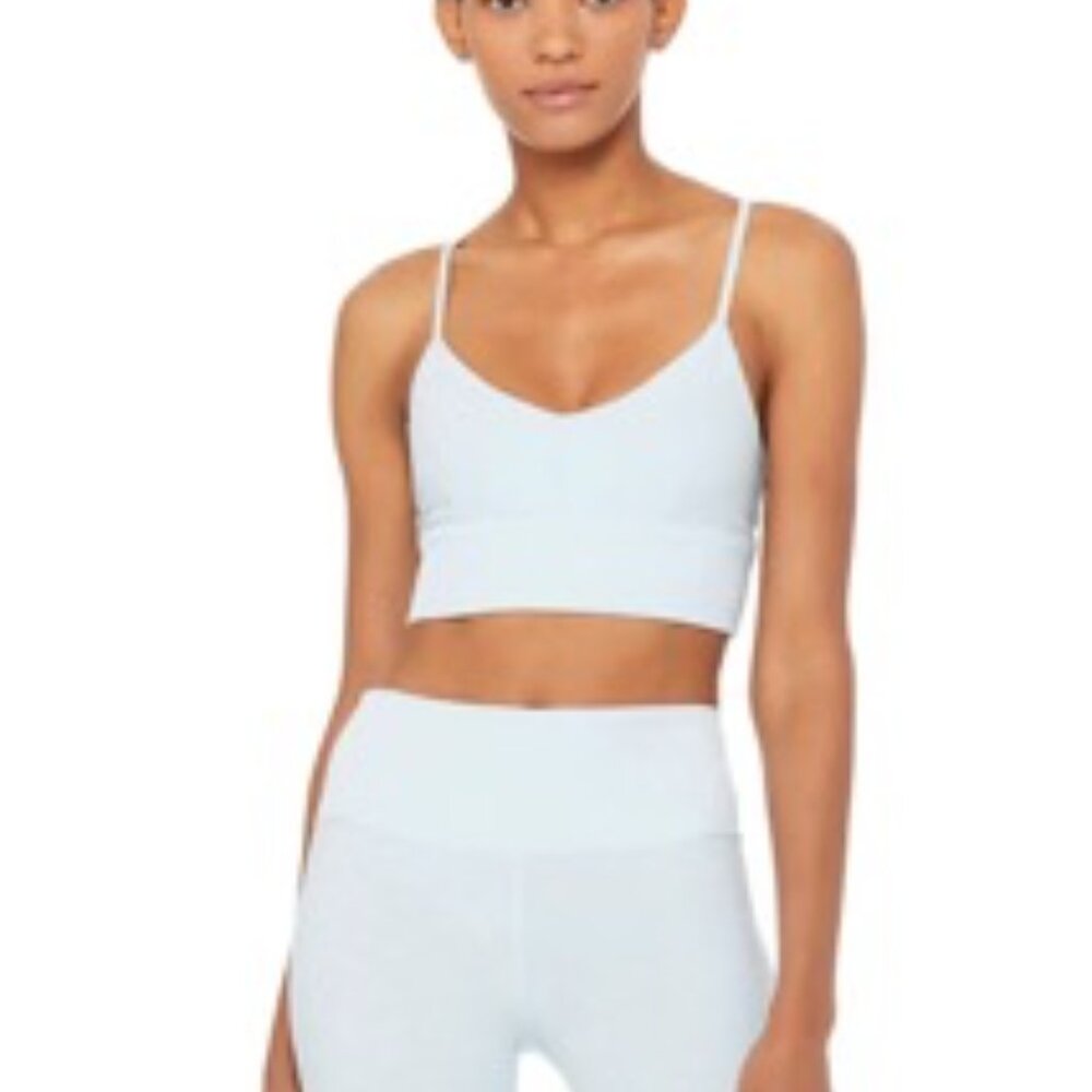 Alo Alosoft Bra Lavish Bra in Blue Haze Heather (matching leggings available) - Picture 6 of 8